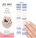 Christmas Semi Cured Gel Nail Strips - 20Pcs Snowflake UV Gel Nail Wraps, Long Lasting Salon-Quality Stickers, Includes Nails File & Wooden Stick - UV/LED Lamp Required