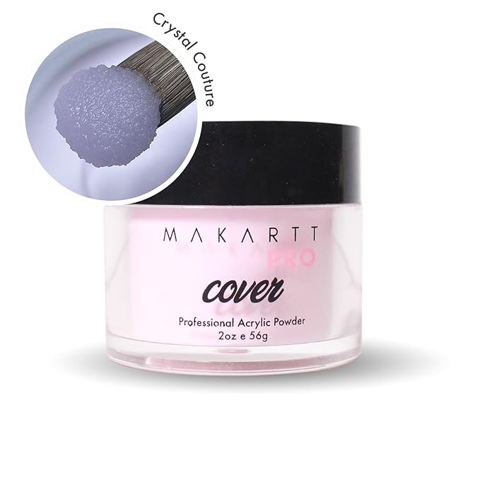 MakarttPro Acrylic Powder – Durable, Long-Lasting, Easy-Apply Formula for Nail Extensions, Overlays, Sculpting & Nail Art – 56g/2oz – Crystal Couture, Perfect for Pros and At-Home Use