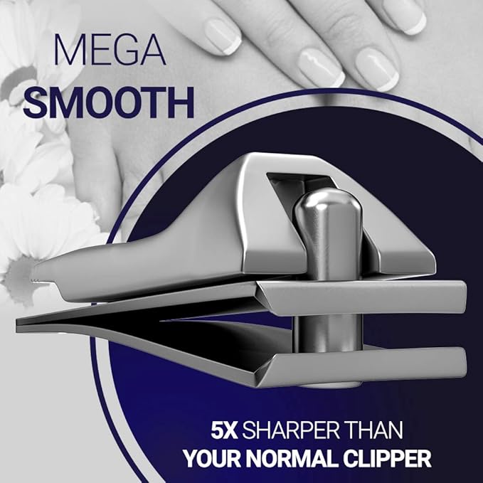 Manicure & Pedicure for Women and Men -Shear Guru: Complete Personal Care 6-Piece Grooming Kit including Premium Nail Clippers for Thick Nails + Nail Trimmer + Tweezers and Portable Luxury Travel Case
