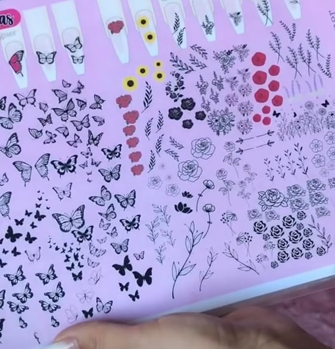 Nail Art Practice Sheet reusable Nail Art training mat Acrylic Nail sculpting Art stencil Guide French Tip Nail art worksheet 3D Nail design training sheet, Practice how to do acrylic Nail art (10)