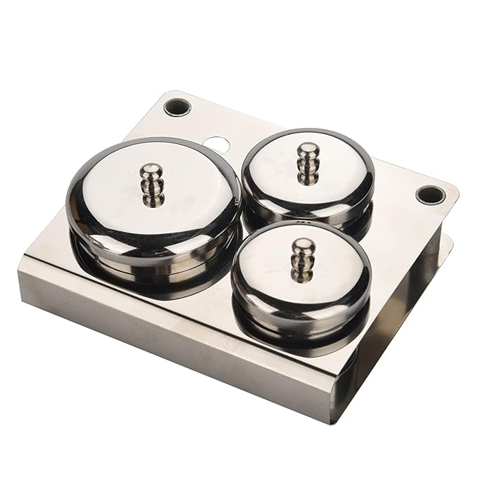 Stainless Steel Nail Liquid Container Mini Bowl for Acrylic Powder & Liquid – Nail Art Tools Organizer Holder with Lid for Manicure Salon Use