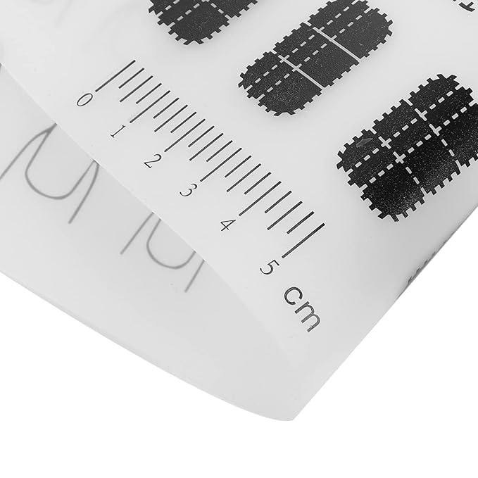 FRCOLOR Manicure Mat Silicone Nail Art Stamping Mat with Ruler and Color Testing Area Nail Polish Practice Pad Sticker Guide Protective Table Cover for Workspace