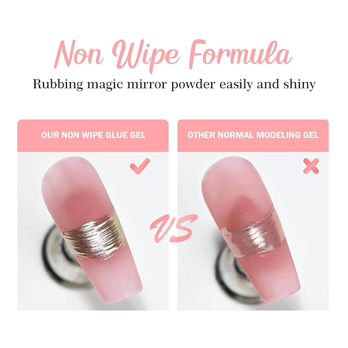 VARNAIL Elastic Gem Gel, No Wipe Stick Gel, Super Sticking Nail Gel Long Lasting Gel, Universal Gem Gel for Rhinestones and Nail Accessories (No Wipe -Jelly 15g)