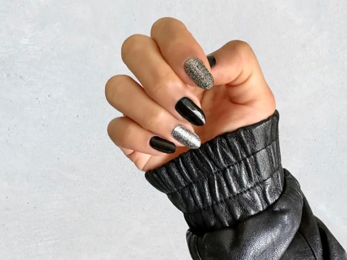 Semi Cured Gel Nail Strips (Black Matter)