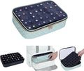 Nail Polish Bag organizer-Holds 40 bottles(15ml-0.5fl.oz)，Nail Polish Carrying Case Clear Multifunctional Cosmetic Travel Cases Makeup Bags Green