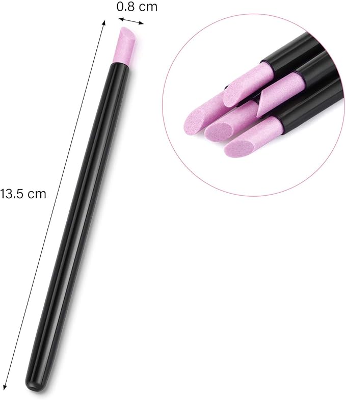 Boao 20 Pieces Pumice Stone Nail File Cuticle Stone Pusher Nail Sanding Sticks Art Pen Cuticle Remover Trimmer Buffer Manicure Tools for Household Beauty Salon Peeling Dead Skin Repairing