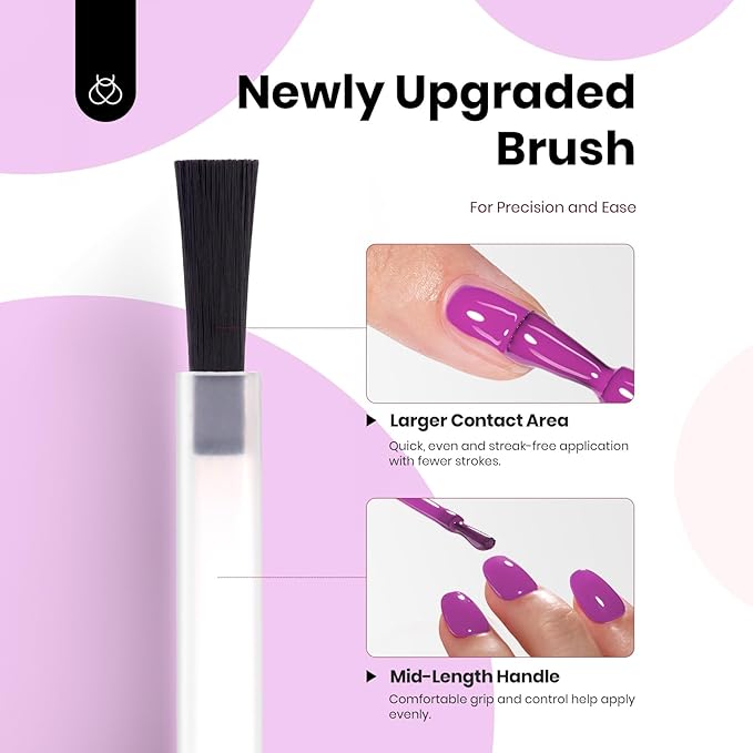 Beetles Neon Gel Nail Polish Set - 6 Colors, 15ML Same Color Bottle, Hema Free Pink Green Coral Purple Blue Neon Gel Nail Polish Set, Soak Off UV Lamp Nail Art, Professional Salon Spring Nails