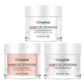 Cover Acrylic Powder for Nail: 3 Pcs Super Acrylic Nail Powder Polymer for Carving Nails - 28g Clear White Nude Professional Colored Acrylic Powder Kit - 3D French Nail Manicure Extension