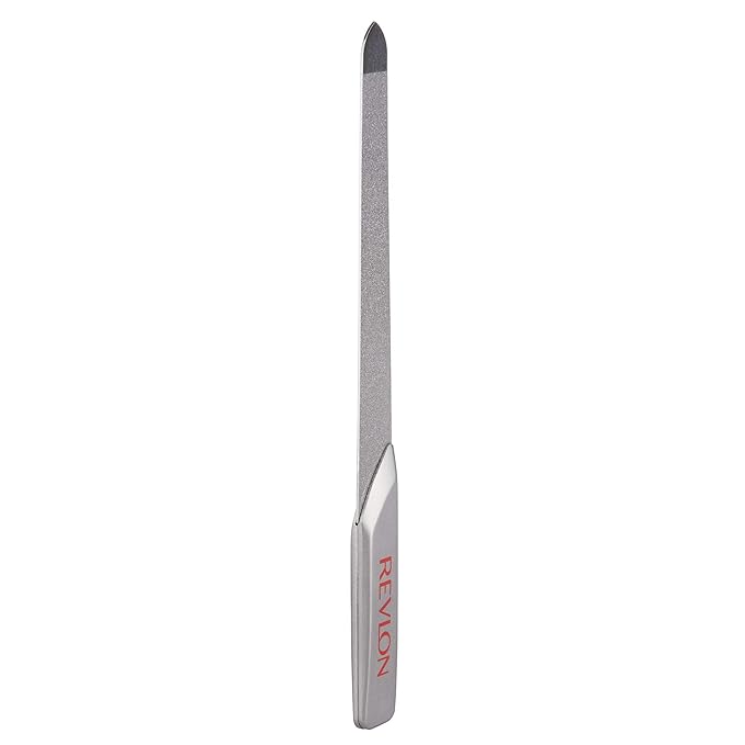 Revlon Nail File, Salon Professional Nail Care Tool for Acrylic & Natural Nails, Easy Grip, Corrosion Resistant Saphire Coated Nail Filer (Pack of 1)