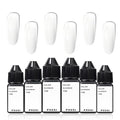 FAVAI 6 PCS Airbrush Gel Nail Polish 90 ML White Color (#102) for Nail Art, Non-Acetone Airbrush Gel Polish with Fine Mist, Nail Polish for Nail Gradients No Dilution, 6 * 15ML