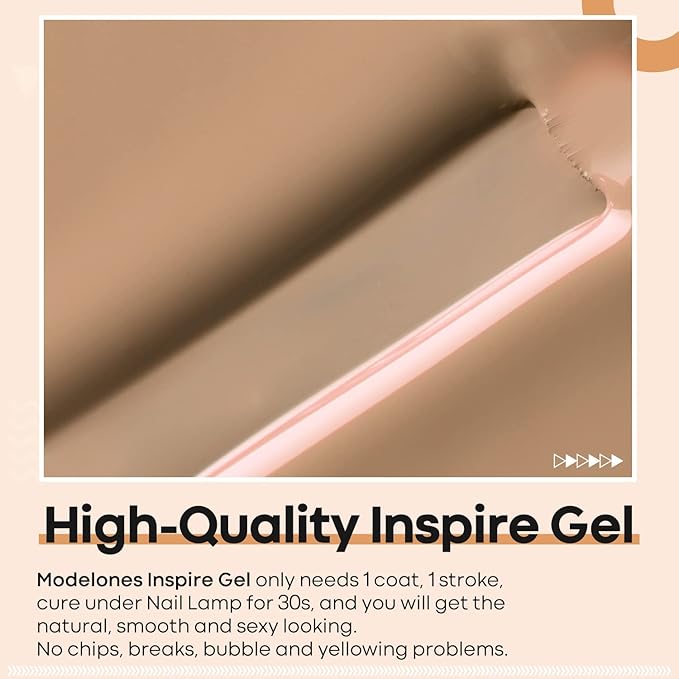 modelones Gel Nail Polish, 15ML Caramel Coffee Brown Gel Polish Soak Off LED Neutral Nude Brown Color Nail Gel Polish, Salon DIY Nail Art Manicure at Home Gift for Women Holiday, 0.5 fl oz.