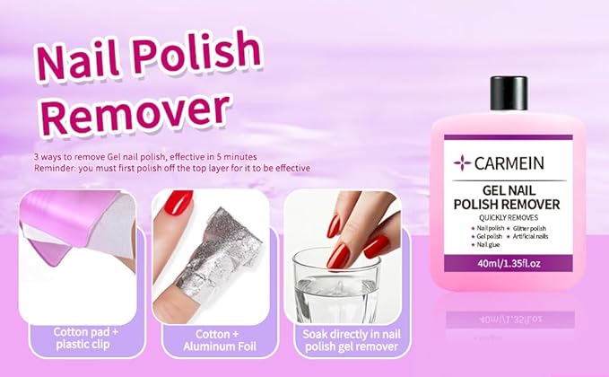 Nail Cleaner & Gel Nail Polish Remover - Polyester Nail Gel Essential Kit(Gel Cleanser set D)