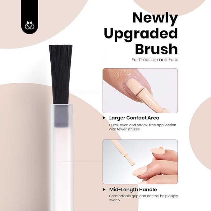 Beetles Neutral Gel Nail Polish Set - 0.51OZ Spring Gel Polish 6 Colors Nude Light Skin Dark Brown Warm Shades Nail Kit Full Size Long Lasting DIY Art Salon Home UV LED Needed Gift for Women