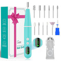 Cordless Nail Drill, Super Lightweight Electric Nail File, Low Noise Electric Nail Drill with 9 Speed & LCD Display, Toenail Grinder for Thick Nail Toenail Cuticle Human Women Baby Pets