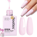 Beetles Pink Gel Polish - Hema Free Cream Puff 8ML/0.27Fl Oz, Pastel Light Pink Gel Nail Polish, Soak Off UV LED Lamp Nail Art, Long-Lasting Manicure Salon DIY Home Easter Spring Nails