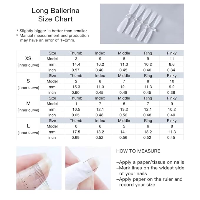 [GLORS] Purly Handmade Long Ballerina Press on Nails | Black False Nail with Cute Kitty | Salon Quality in Long Coffin Nail (M, LC)