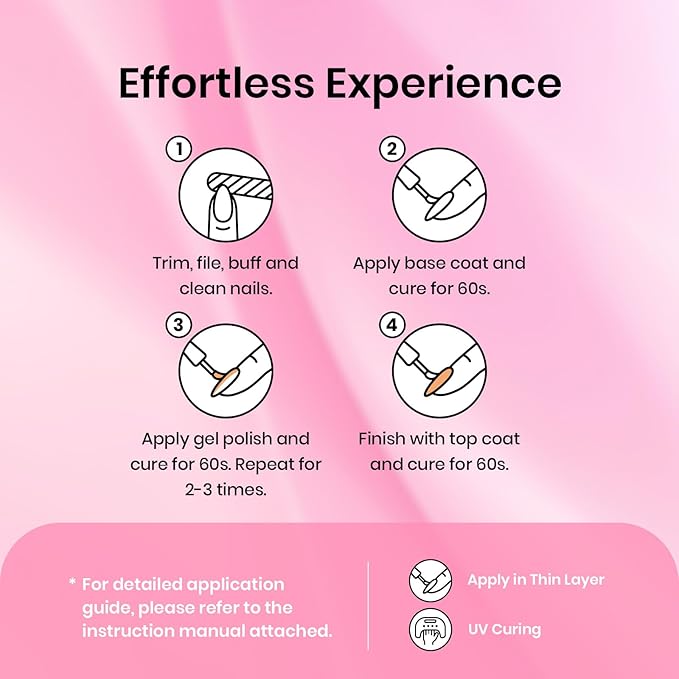 Beetles Pink Gel Nail Polish Set – Blush Cotton 6 Colors Gel Polish, Nude Baby Pink Rose Glitter Jelly Long Lasting Soak Off UV LED Manicure Kit Gift for Women Valentines Nails