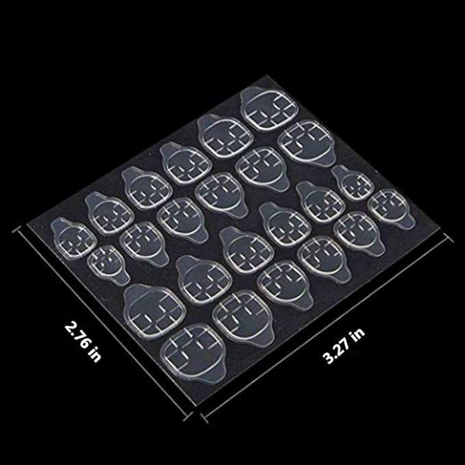 Nail Adhesive Tabs, 20 Sheets (480pcs), Transparent, Waterproof, Variety Pack, Press-On Nail Adhesive Tabs