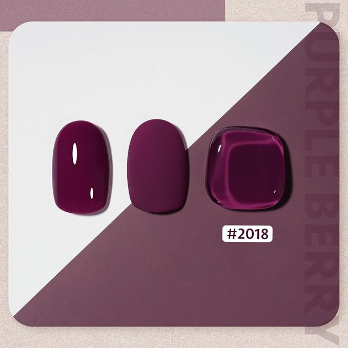 GAOY Jelly Purple Gel Nail Polish, 16ml Soak Off Gel Polish, UV Light Cure for Nail Art DIY Manicure at Home, 2018 Purple Berry