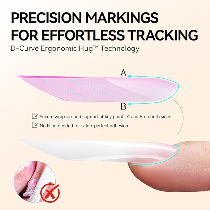 Gelike EC Dual Forms for Extension: 96 Pcs Color Nail Form, 4 Style 12 Size Nail Forms For Builder, Half Matte Gel Forms For Manicure Art Design Salon Diy