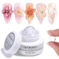 Solid Builder Gel for Nails, 30g Clear Non-Sticky Hand 3D Sculpting Modeling Carving Hard Gel Nail Extension Glue for Nail Art Salon Home DIY