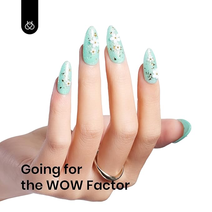 Beetles Mint Green Gel Polish - 15ml Spring Glitter Green Gel Nail Polish Mermaid Turquoise Shimmer UV Nail Gel Polish Soak Off UV LED Nail Art Design DIY Home St Patricks Gift for Women