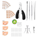 Ingrown Toenail Corrector Set,Professional Foot Care Kit for Treatment & Removal,Includes Ingrown Toenail Corrector,Strips,Tools