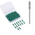 100pcs Small Nail Sanding Bands for Nail Drill,3.1mm Mini Nail Sanding Mandrel Bits 150 Grit Medium Nail File Bits for Acrylic Nails Gel Manicure Pedicure Nail Prep Salon Supplies,Green