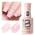 Beetles Stay Shining Bare Petal Nude Gel Nail Polish - 15ml Jelly Neutral Nude Pink Gel Polish Base Color Nail Concealer Sheer Pink Soak Off UV Translucent Effect Manicure Gift for Women
