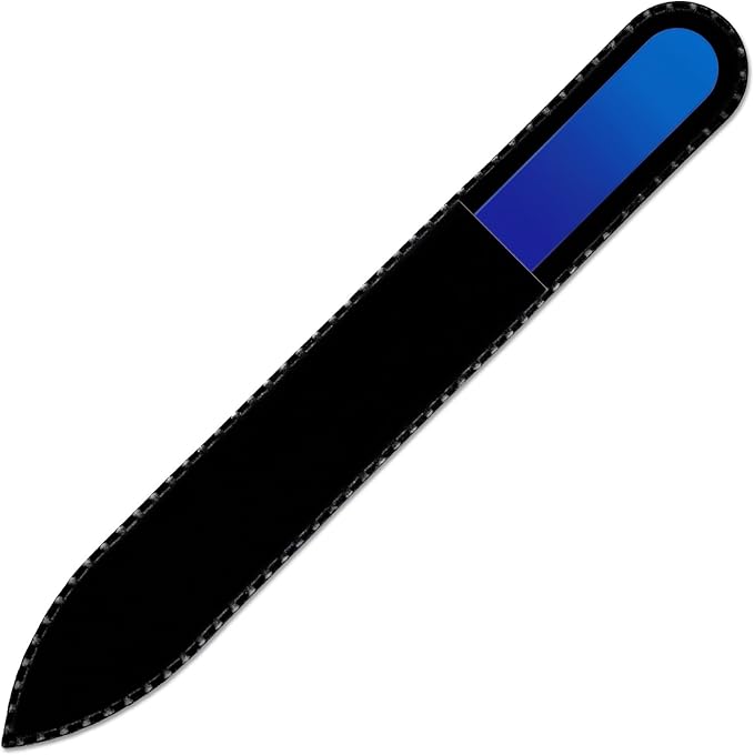 Mont Bleu Glass Nail File - Genuine Czech Tempered Glass - Handmade - Best Crystal Nail File for Natural Nails