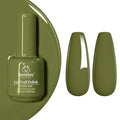 Beetles Olive Green Gel Nail Polish, 15ML Army Green Earth Tone St Patricks Day Gel Nail Polish, Long Lasting Soak Off Manicure for DIY Spring Nails Art