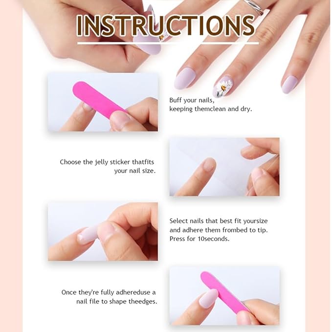 Brown French Tip Press on Nails Medium Square Fake Nails with Heart Design Full Cover Matte Stick on False Nail Tips for Women 120pcs 15 Sizes