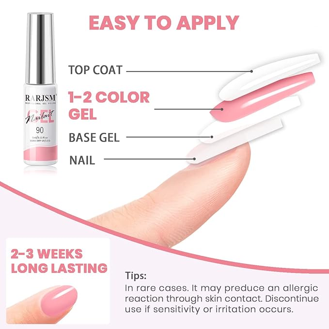 RARJSM Gel Liner Nail Art Polish Set,12 Colors Candy Pastel Painting Spring Summer Line Art Gel Built in Thin Skinny Nail Art Brush Soak Off Curing Needed 5ml for Home Salon Nail Design