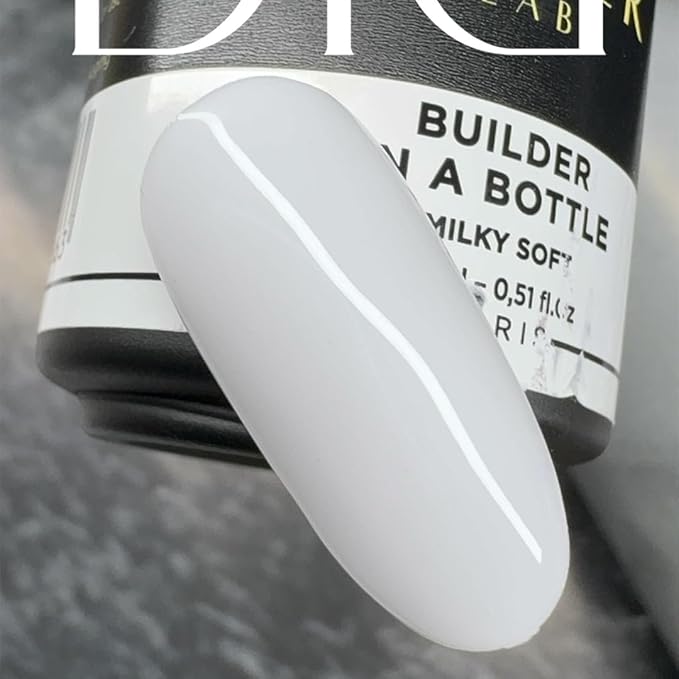 Didier Lab Premium Nail Builder Gel - Milky Soft LED UV Hard Gel for Nail Repair & Extensions 0.51 fl oz
