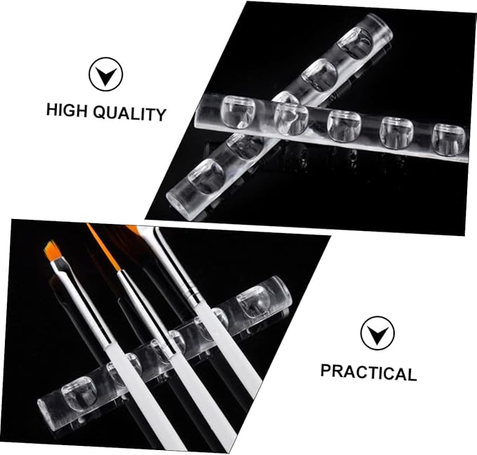 5pcs Nail Art Transparent Pen Holder Nail Tech Accessories Fountain Pen Holder Nail Art Brush Organizer Nail Art Accessories Nail Art Pen Rest Nail Beauty Penholder
