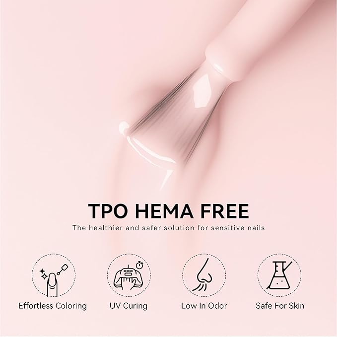 MEGIOR Ballet Slippers Gel Nail Polish 0.5 Fl Oz Light Pink Soak Off UV LED Lamp Light Cure Gel Polish Kit for Salon and Nail Art Starter Manicure DIY at Home