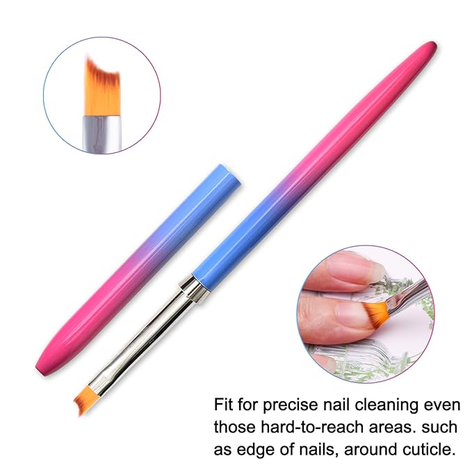 SILPECWEE 1pc French Nail Brush French Brush for Nails Design Acrylic Nail Art Brushes Nail Polish Brush Nail Painting Brushes French Tip Manicure Brush Nail Tools