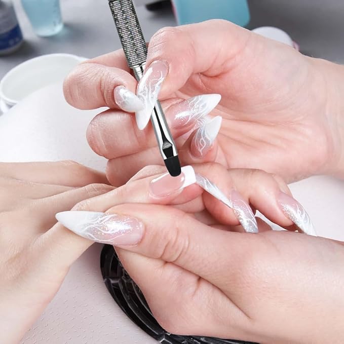 Nail Art Brushes Set Nail Art Design Pen Painting Tools with Nail Extension Gel Brush,Nail Polish Brush, Builder Nail Gel Brush, Nail Art Liner Brush for Salon Gift for Girls Women (Diamond)