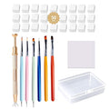 Nail Sponges Set for Ombre Gel,Nail Art Tools Set-50Pcs Nail Sponges With Gold Grabbing Pen 6*nail art pen 50Color-mixing paper Transparent Plastic Storage Box Used to Store Nail Art Tools