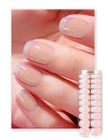 Semi Cured Gel Nail Strips | Built-In Gel Top Coat | UV Light Required | Salon Quality, Easy Application And Removal (Blush Ombre French)