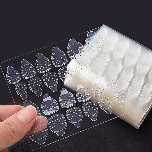 Mwellewm 1200 Pcs 50 Sheets Double Side Glue Nail Sticker for Press on Nail Sticky Tabs,Waterproof Breathable False Nail Tips Jelly Adhesive Tabs Nail Glue