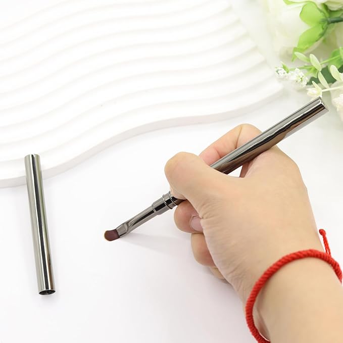 SILPECWEE 1pc Acrylic Nail Brush Gel Nail Art Brushes Nail Clean Up Brush Nail Design Brush Builder Gel Brushes for Nails Paint Pen Nail Polish Brush Manicure Brushes