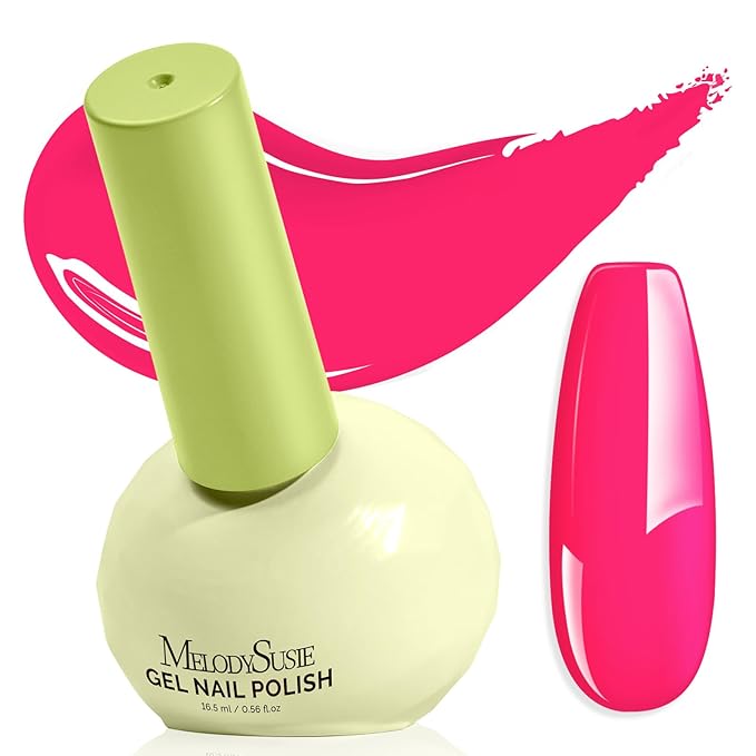 MelodySusie Highly Pigmented Gel Nail Polish, 0.56 Fl Oz Soak Off UV LED Pink Gel Polish, Plant-Based Formula, 16.5ml Tilt-and-Stand Bottle, TPO & HEMA Free, Gift for Nail Art at Home & Salon
