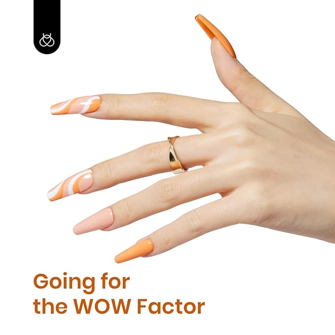 Beetles Burnt Orange Gel Nail Polish, 15Ml Light Persimmon Polish Orange Nail Polish Gel Tropical Soak Off Uv Led Nail Lamp Manicure Salon Diy at home Gift for Women