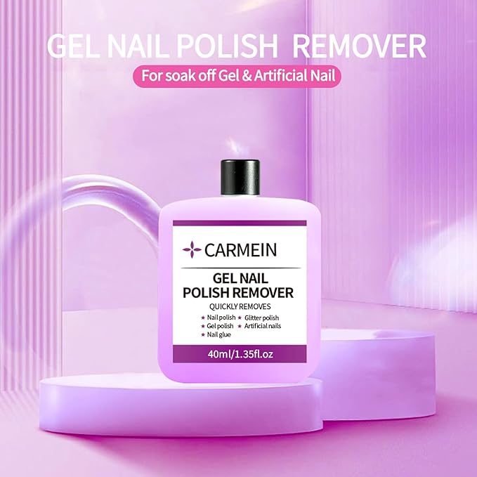 Nail Cleaner & Brush Cleaner & Gel Nail Polish Remover, 40ml/1.35fl.oz Must-Have Nail Care Trio