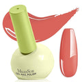 MelodySusie Highly Pigmented Gel Nail Polish, 0.56 Fl Oz Soak Off UV LED Orange Gel Polish, Plant-Based Formula, 16.5ml Tilt-and-Stand Bottle, TPO & HEMA Free, Gift for Nail Art at Home & Salon