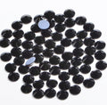 Bymitel Hotfix Crystal Rhinestones Round Gems Iron on DIY Jewelry Making Flat Back for Crafts,Black, 1.6mm(SS4/2880pcs)