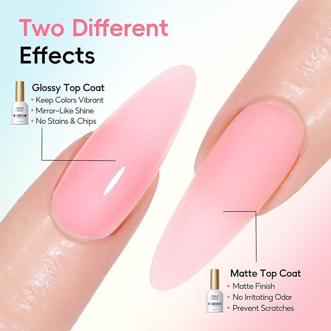 PEACECOLOR 50Pcs Poly Nail Gel Kit with U V Light 24 Colors 16ml Poly Extension Gel Pink Black Nude With Base Matte Top Coat Starter Kit with Slip Solution Nail Tools DIY For Beginners Home Salon