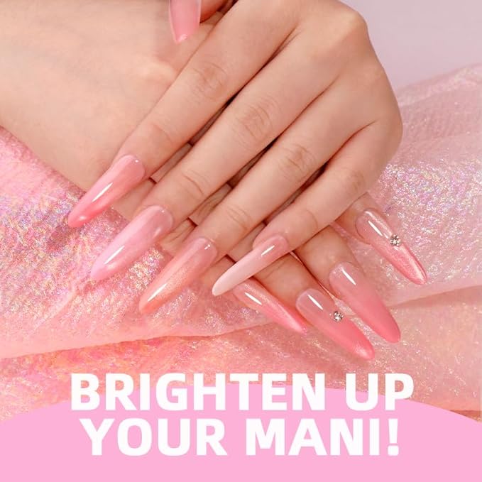 Gradient Painting Gel Set, 9 Colors Nude Pink White Ombre Gel Nail Polish with 50pcs Nail Sponges, 4 Claws Metal Grabber and Brush for Nail Art DIY Painted in Salon or Home Use