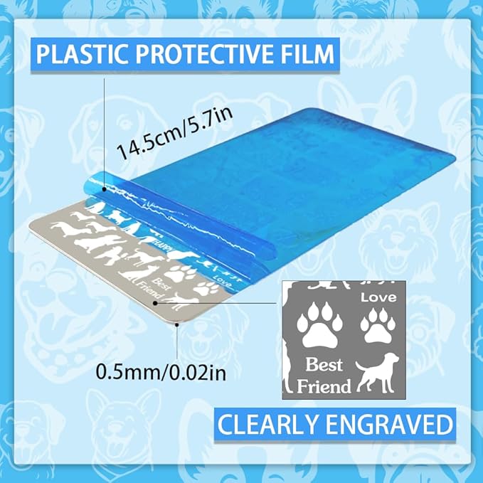 PH PandaHall 2pcs Dog Nail Stamping Plates, 124 Patterns Cute Pet Nail Plate Stainless Steel Nail Image Template Dogs Paw Nails Stencil Set for Dog Lover Manicure Decor 5.7x3.7 inch